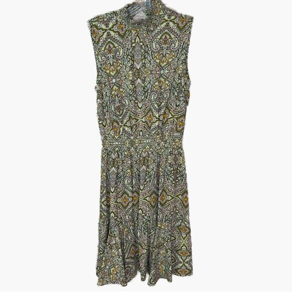 Trina Turk Sleeveless Boho High Neck Dress - Picture 1 of 8
